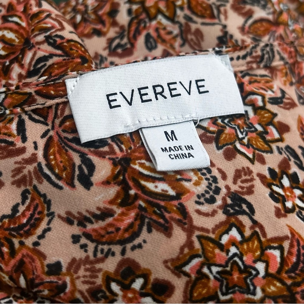 Evereve pink and orange paisley print Vneck sleeveless top - Picture 5 of 6